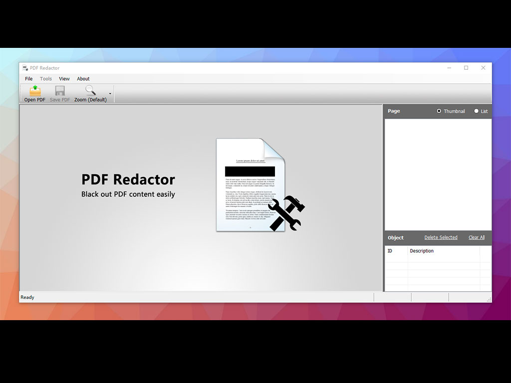 PDF Redactor screenshot